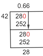 28/42 Long Division Method 28/42 Long Division Method