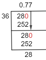 28/36 Long Division Method
