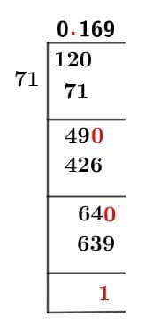 12/71 Long Division Method 12/71 Long Division Method