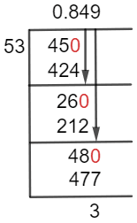 45/53 Long Division Method 45/53 Long Division Method