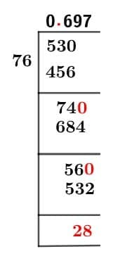 53/76 Long Division Method