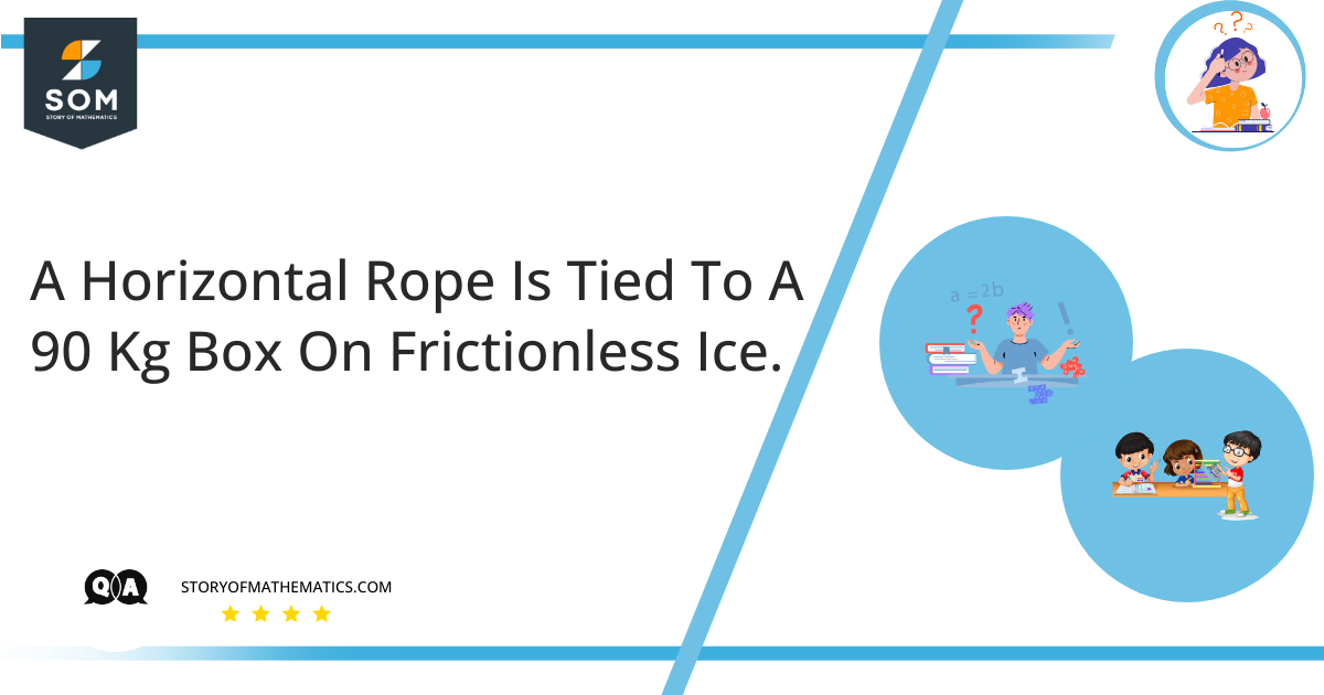 A Horizontal Rope Is Tied To A 90 Kg Box On Frictionless Ice.