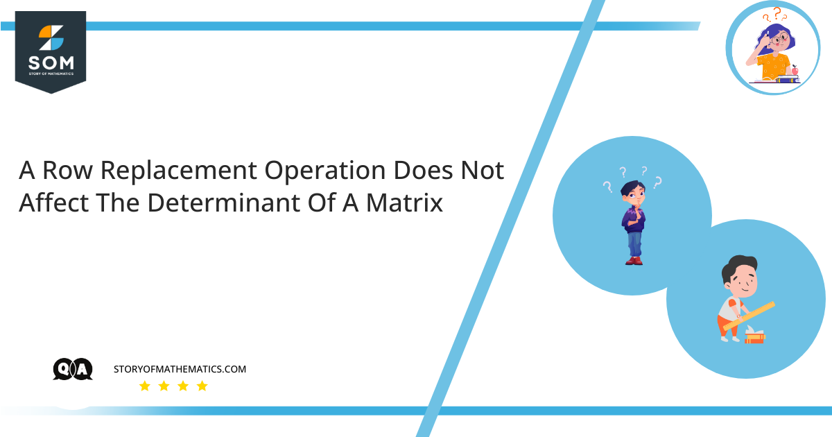 A Row Replacement Operation Does Not Affect The Determinant Of A Matrix 1