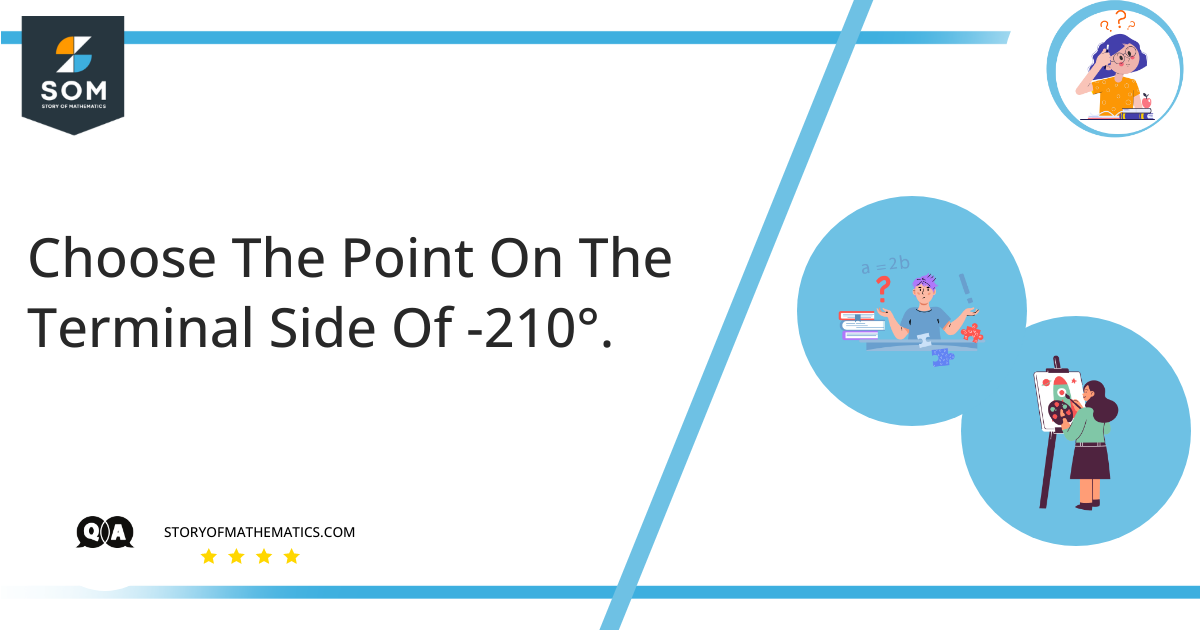 Choose The Point On The Terminal Side Of 210°.