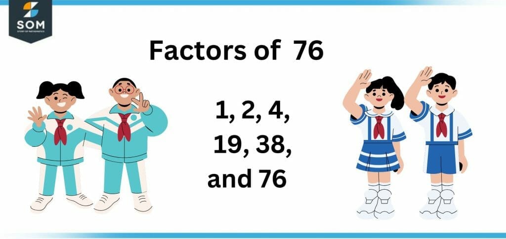 Da c d b ae c a dd a f Factors of seventy six