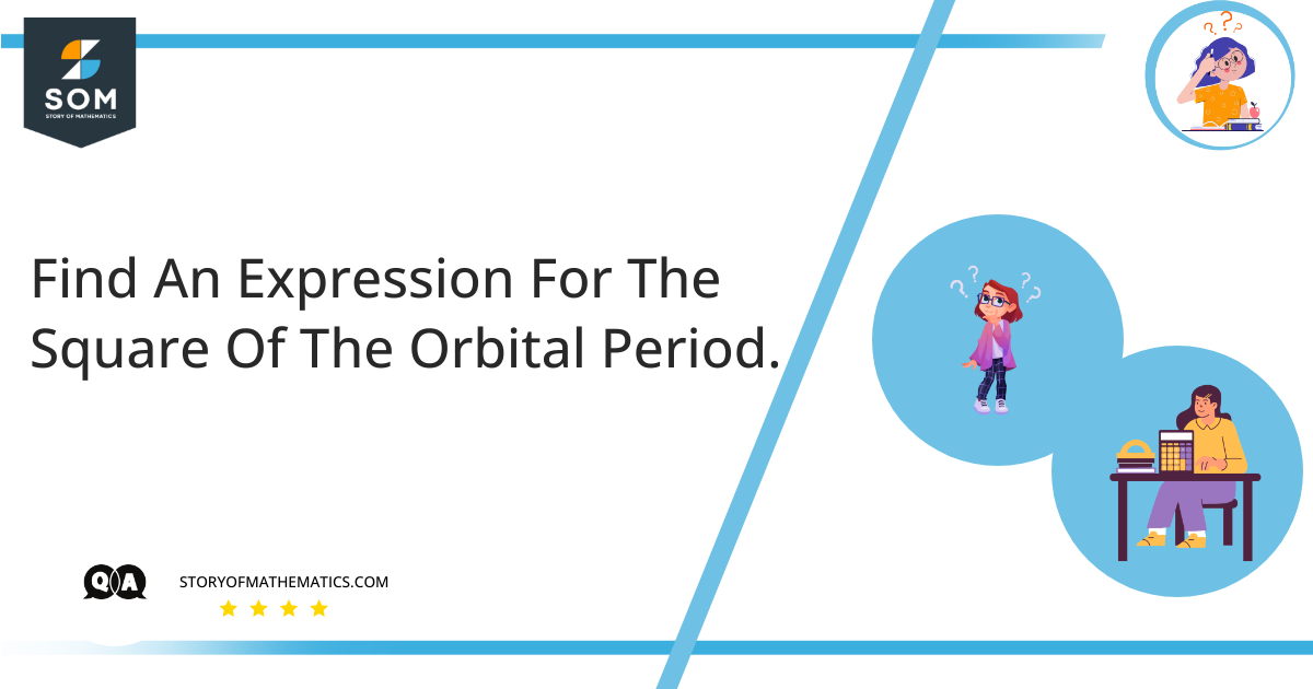 Find An Expression For The Square Of The Orbital Period.