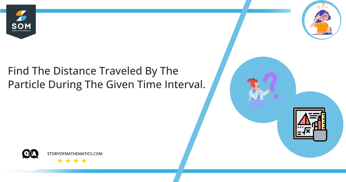 Find The Distance Traveled By The Particle During The Given Time Interval.