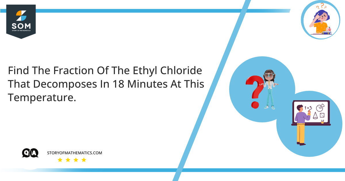 Find The Fraction Of The Ethyl Chloride That Decomposes In 18 Minutes At This Temperature.