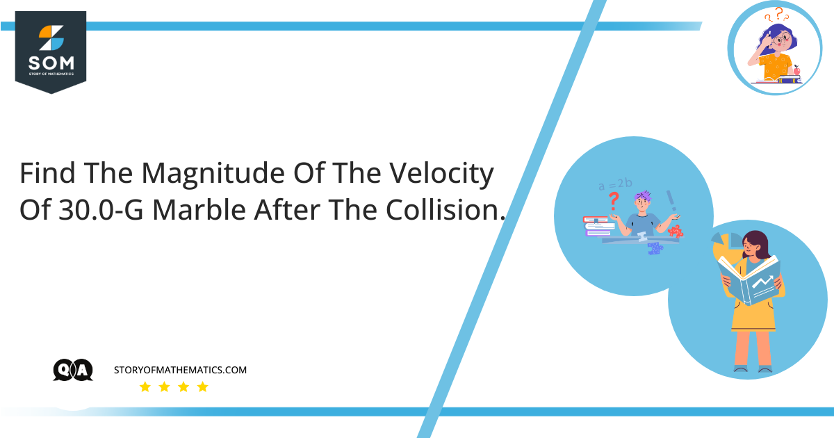 Find The Magnitude Of The Velocity Of 30.0 G Marble After The Collision.