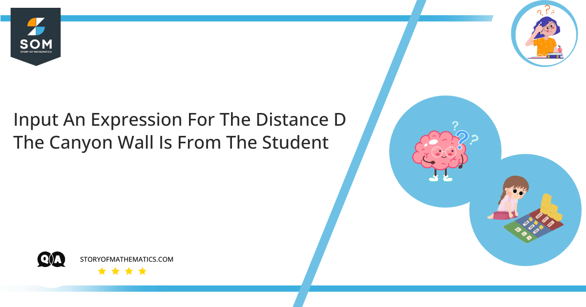 Input An Expression For The Distance D The Canyon Wall Is From The Student 1