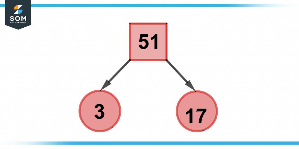 Representation of prime factor tree of 51