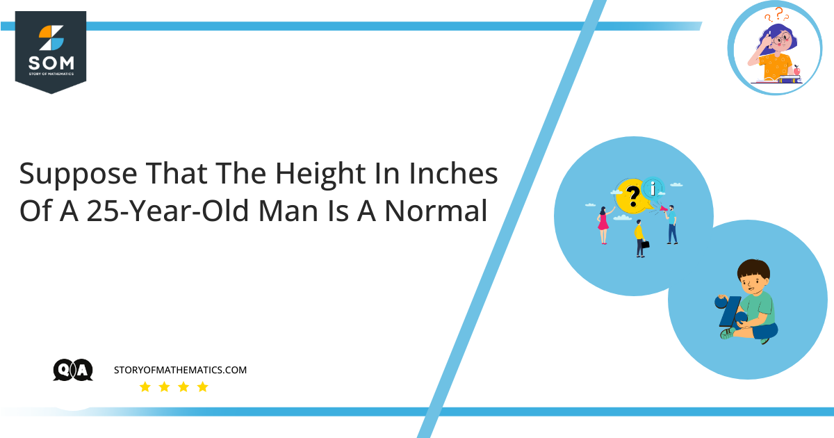 Suppose That The Height In Inches Of A 25 Year Old Man Is A Normal