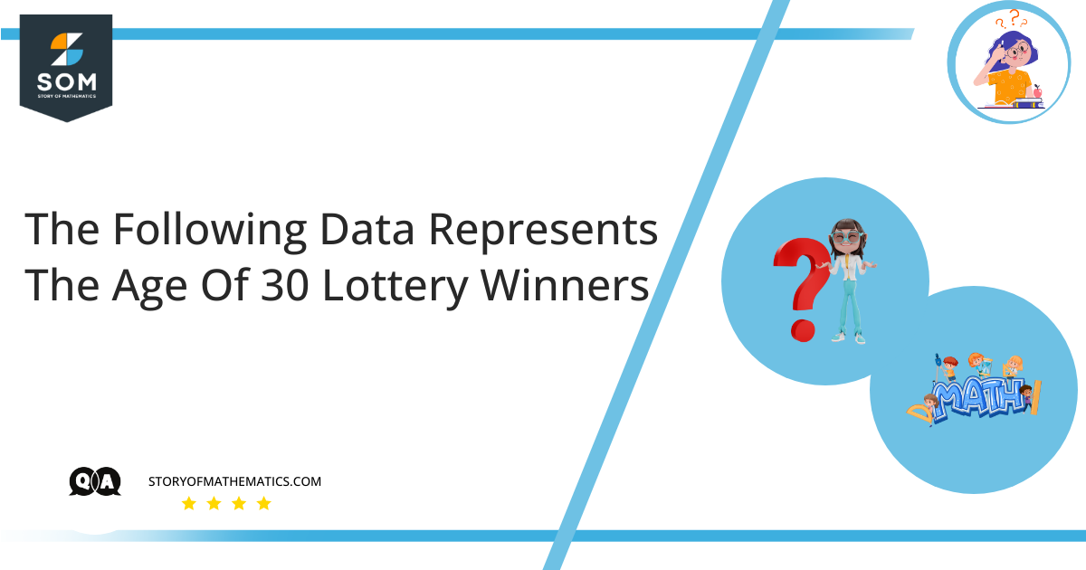 The Following Data Represents The Age Of 30 Lottery Winners