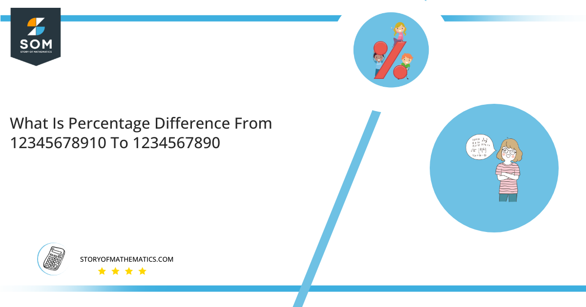 What Is Percentage Difference From 12345678910 To 1234567890