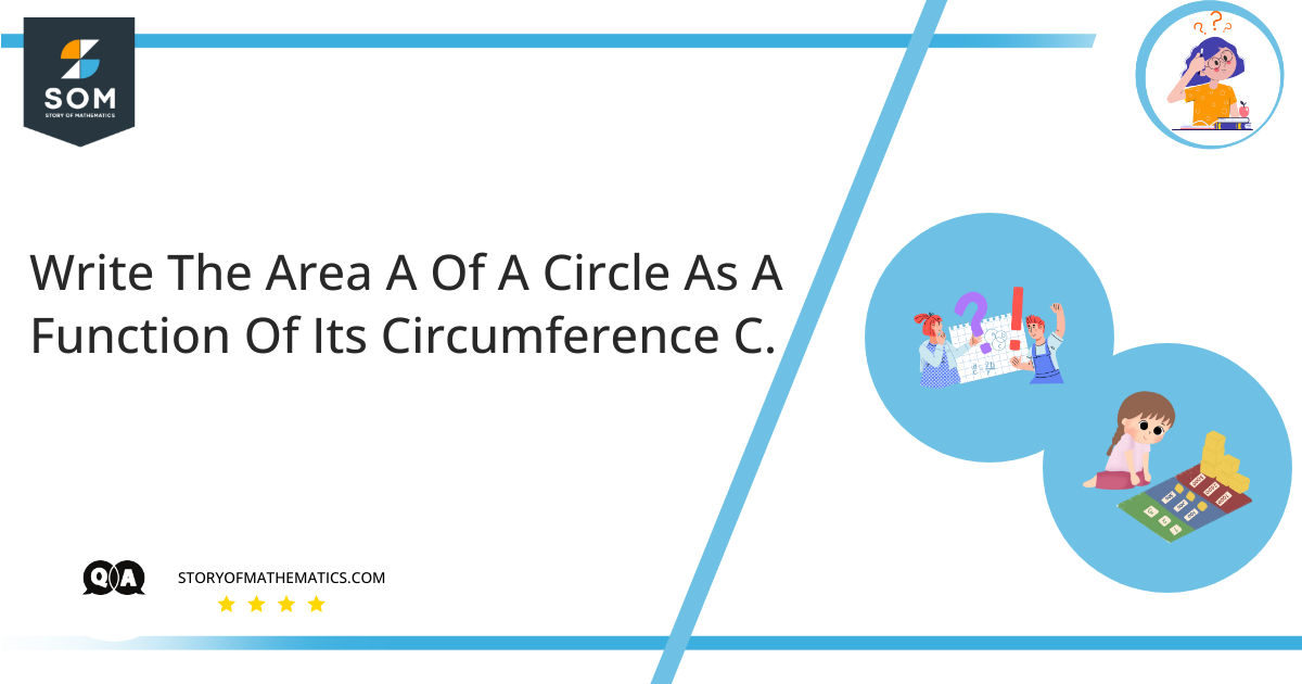 Write The Area A Of A Circle As A Function Of Its Circumference C.