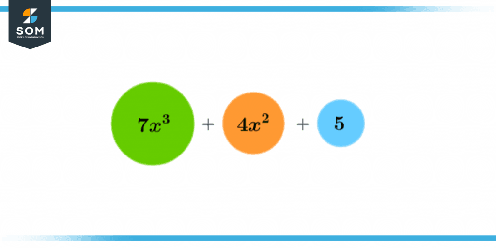 Degree in an expression represented as circles