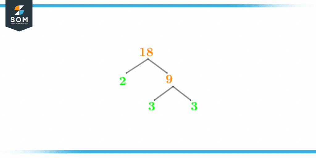 Factor tree of eighteen