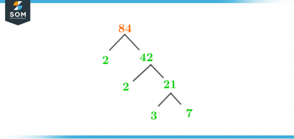 Factor tree of eighty four