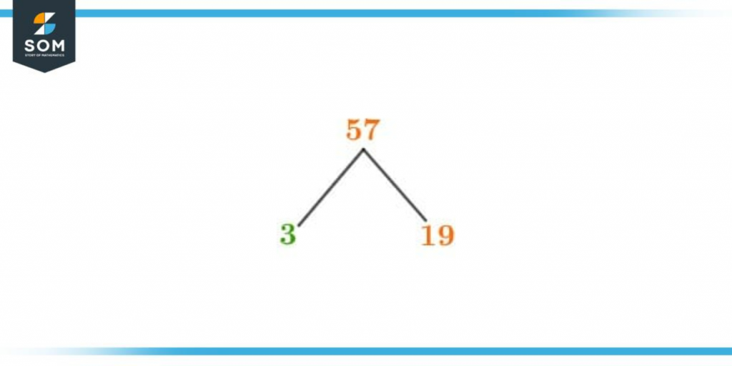 Factor tree of fifty seven