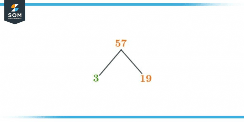 Factor tree of fifty seven