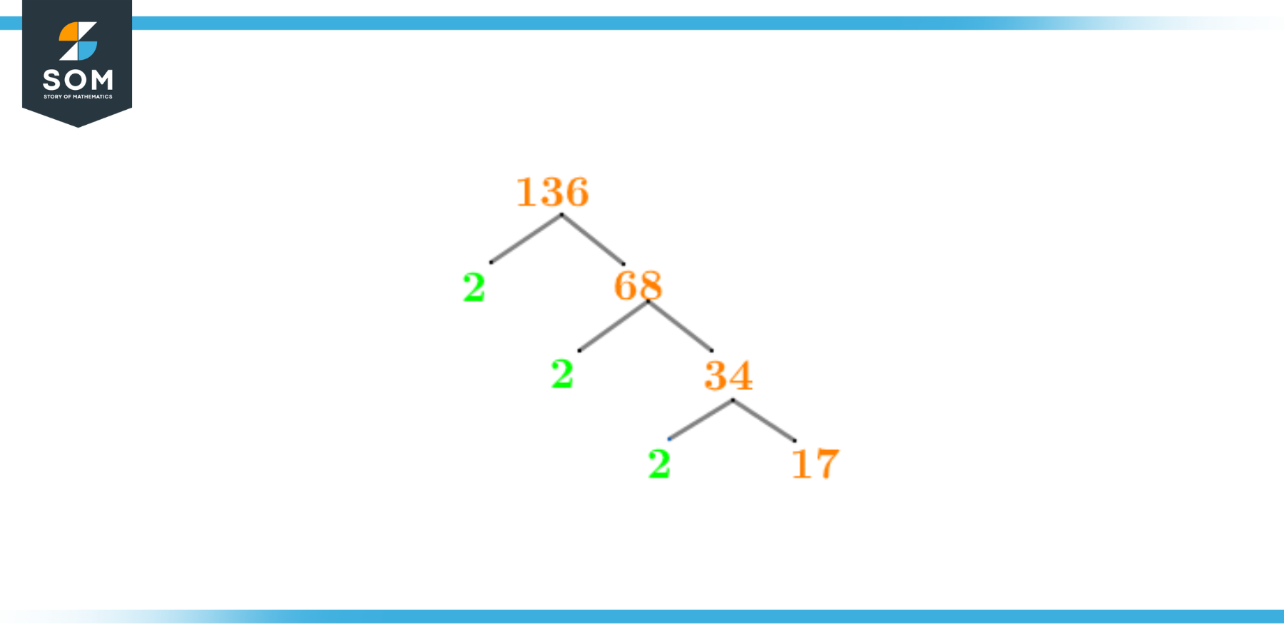 Factor tree of one thirty six