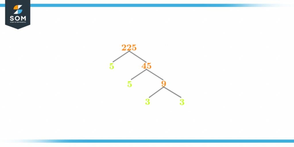 Factor tree of two hundred and twenty five