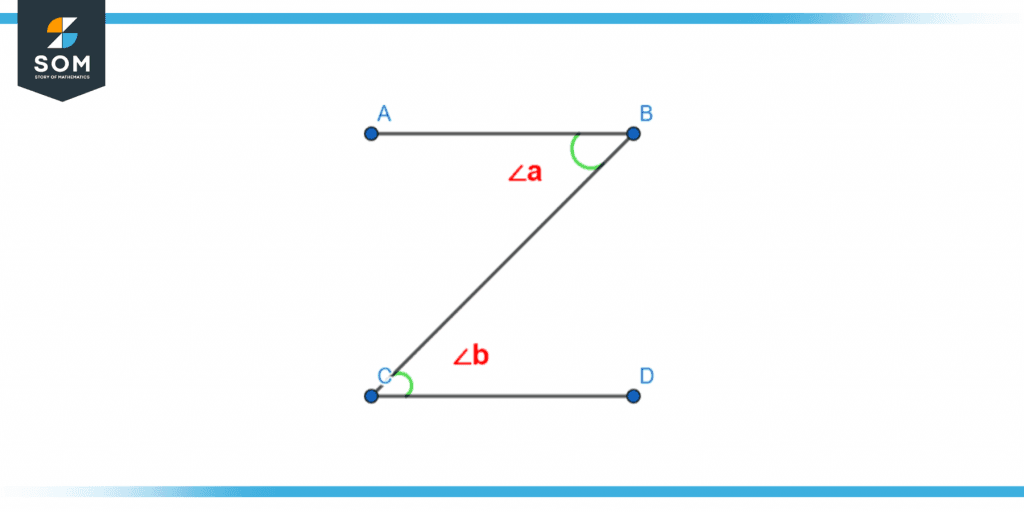 Non adjacent alternate angles