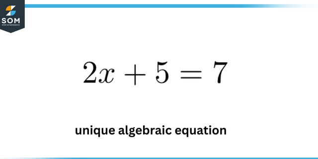 Unique algebraic equation