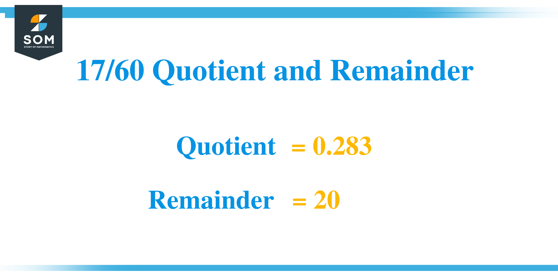 17 60 Quotient and Remainder
