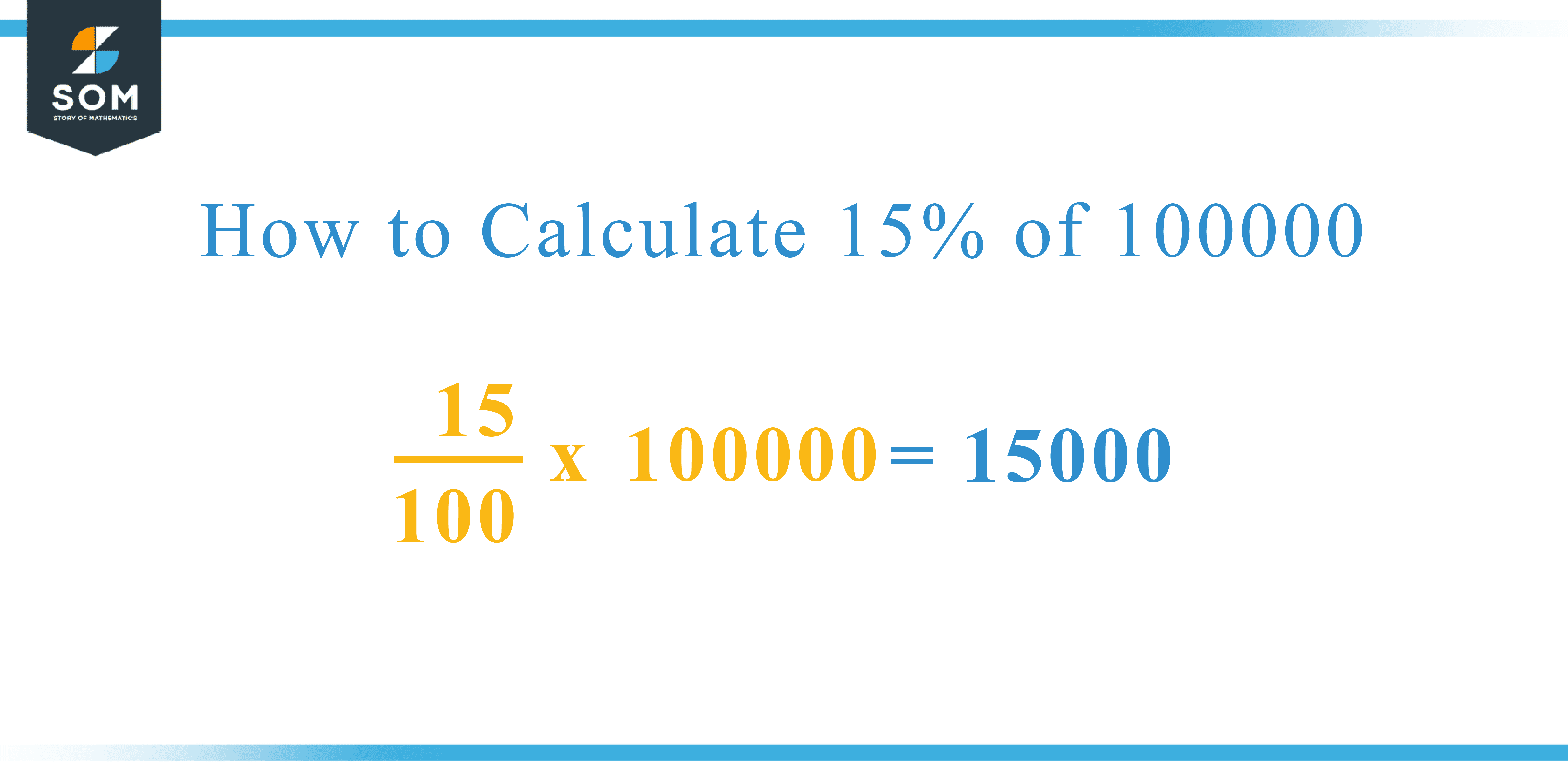 Calcualtion 15 percent of 100000