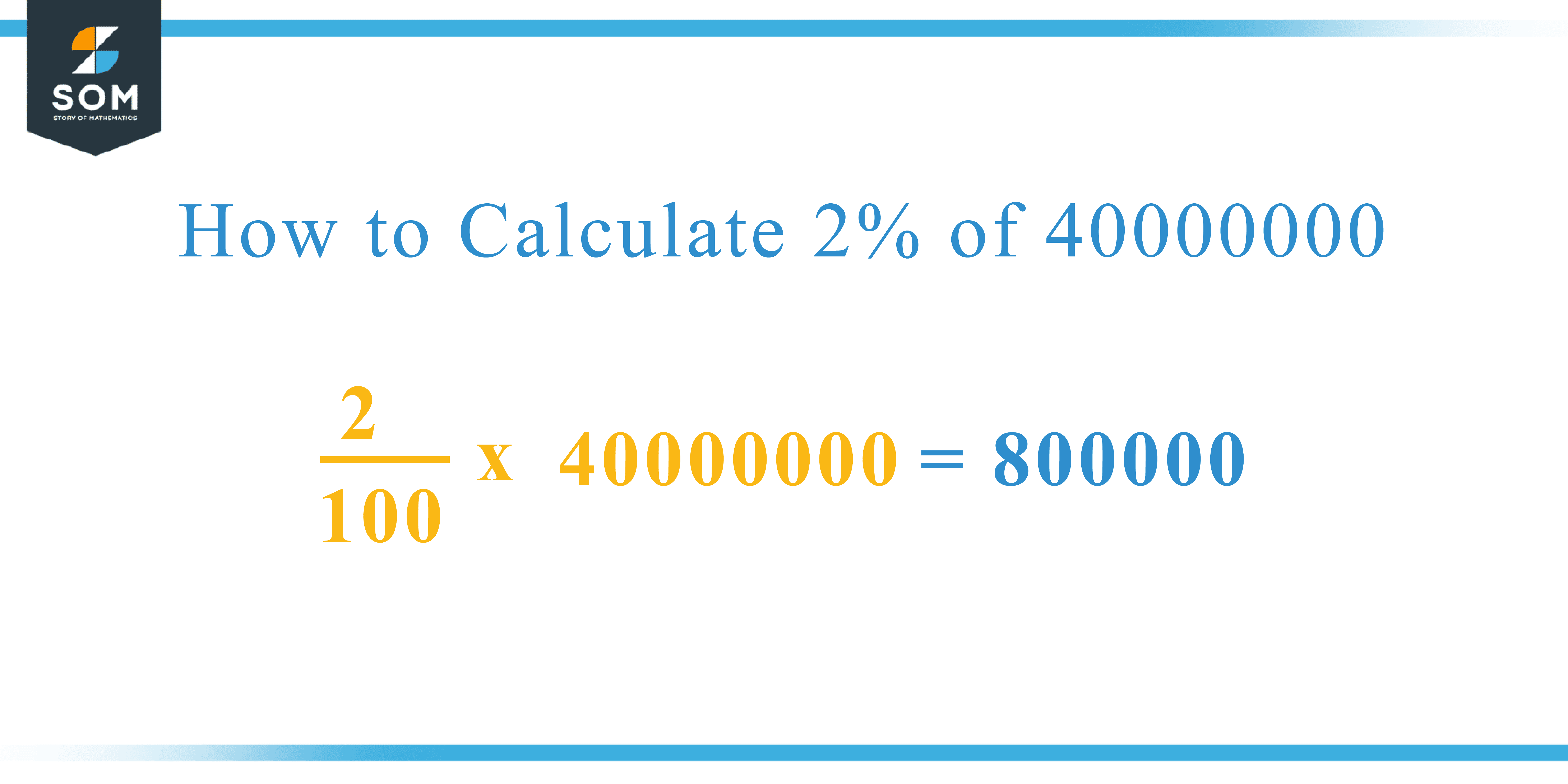 Calcualtion 2 percent of 4000000