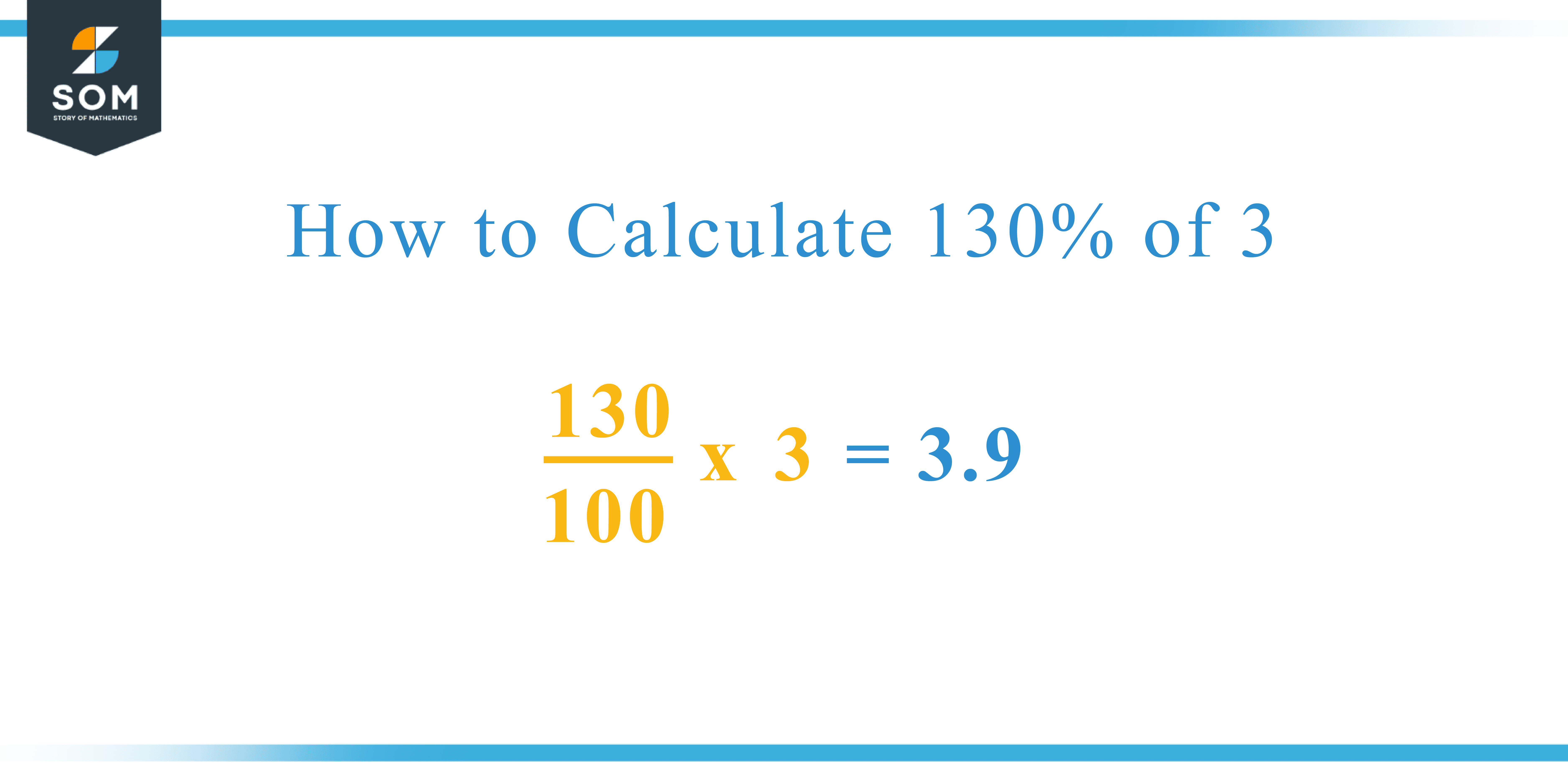 Calculation 130 percent of 3