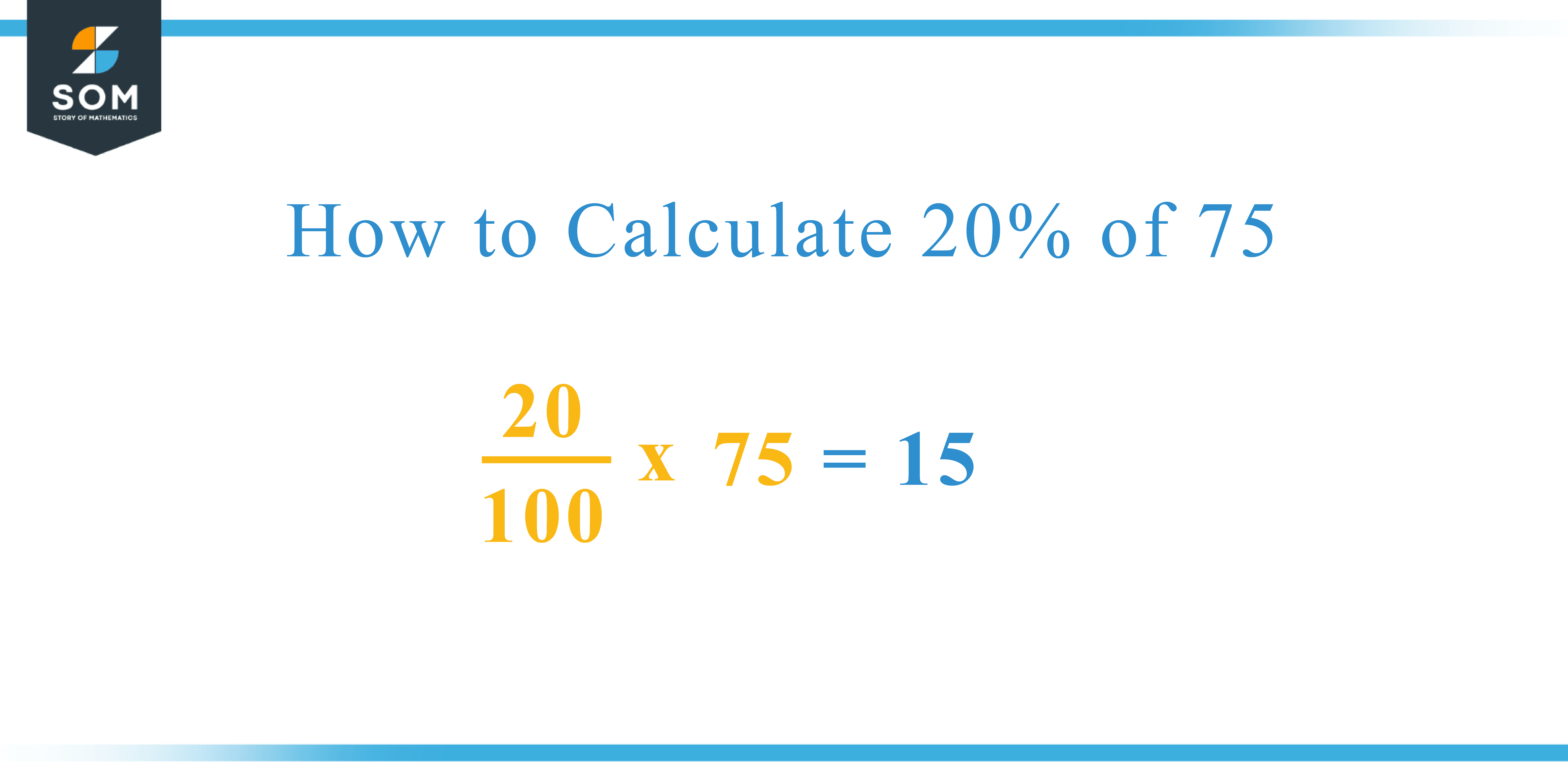 Calculation 20 percent of 75