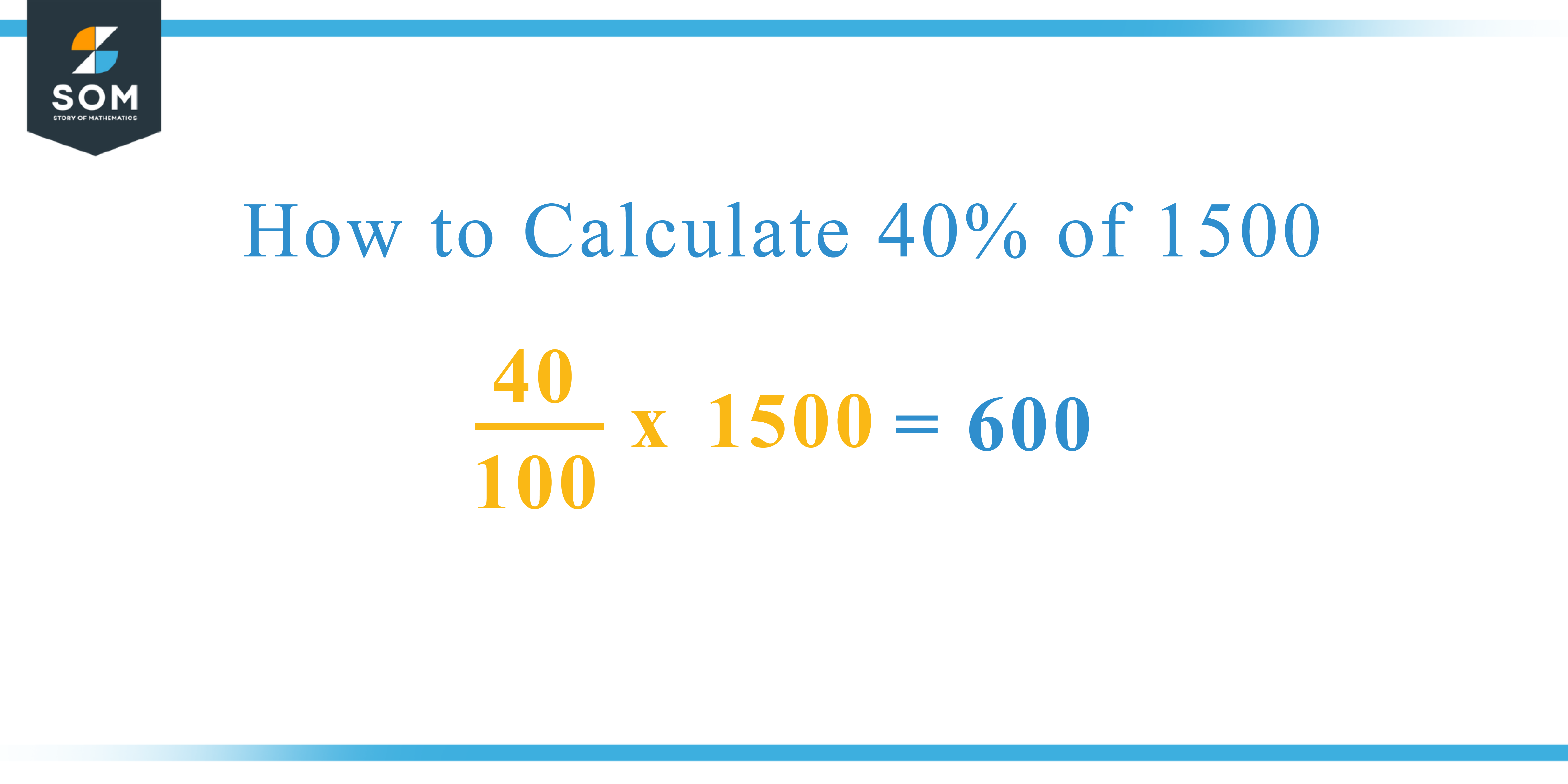 Calculation 40 percent of 1500