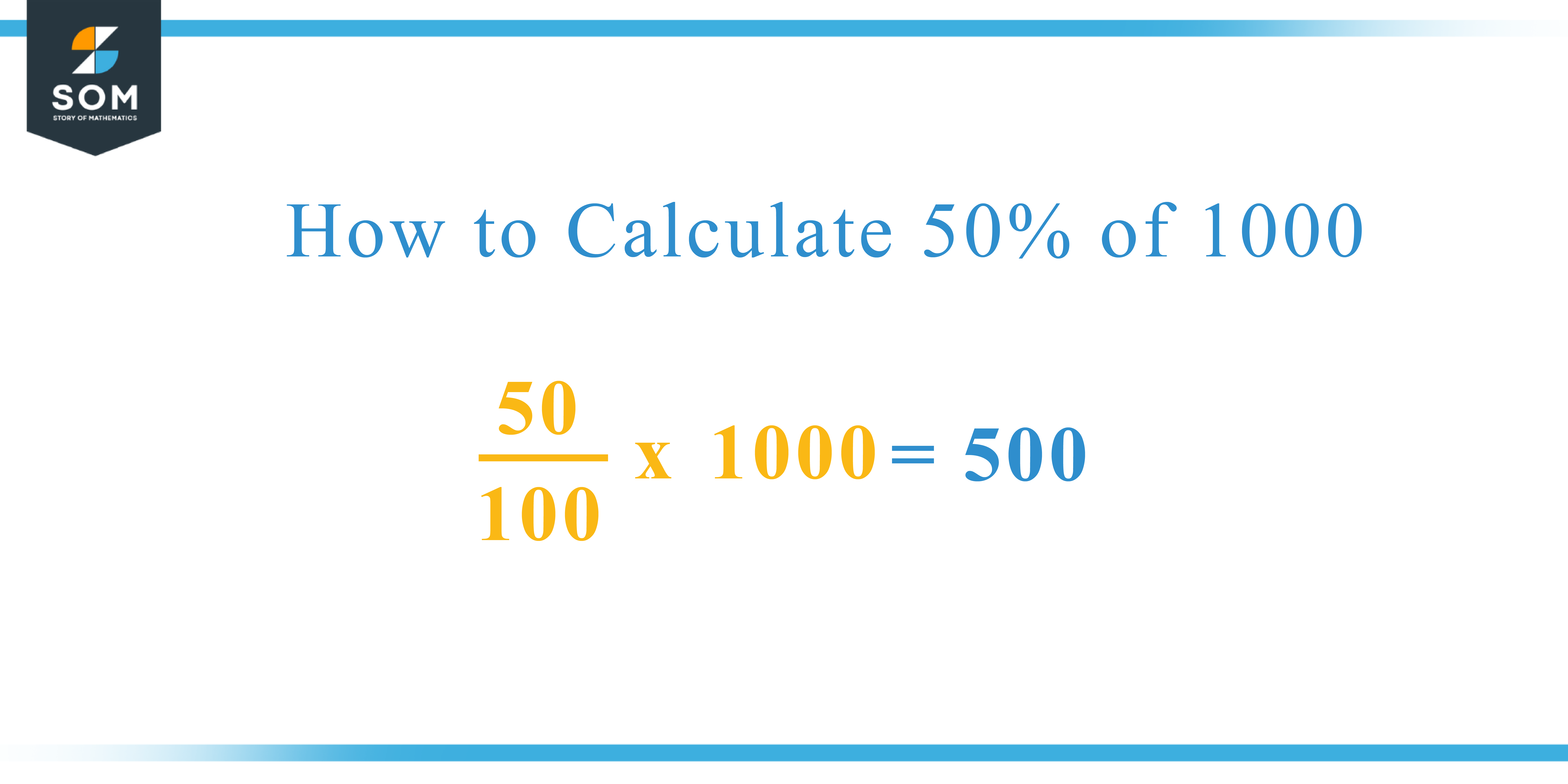 Calculation 50 percent of 1000
