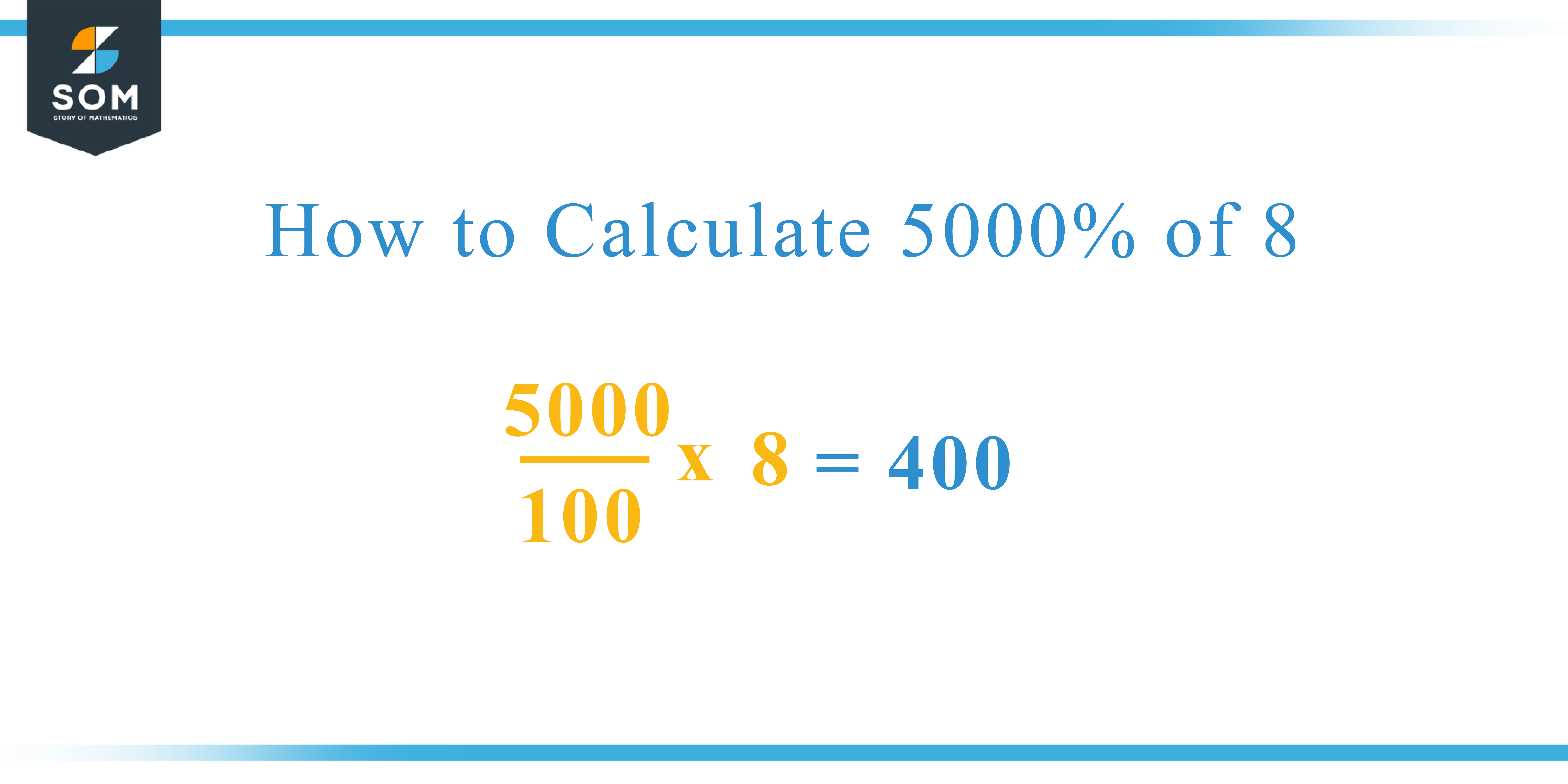 Calculation 5000 percent of 8