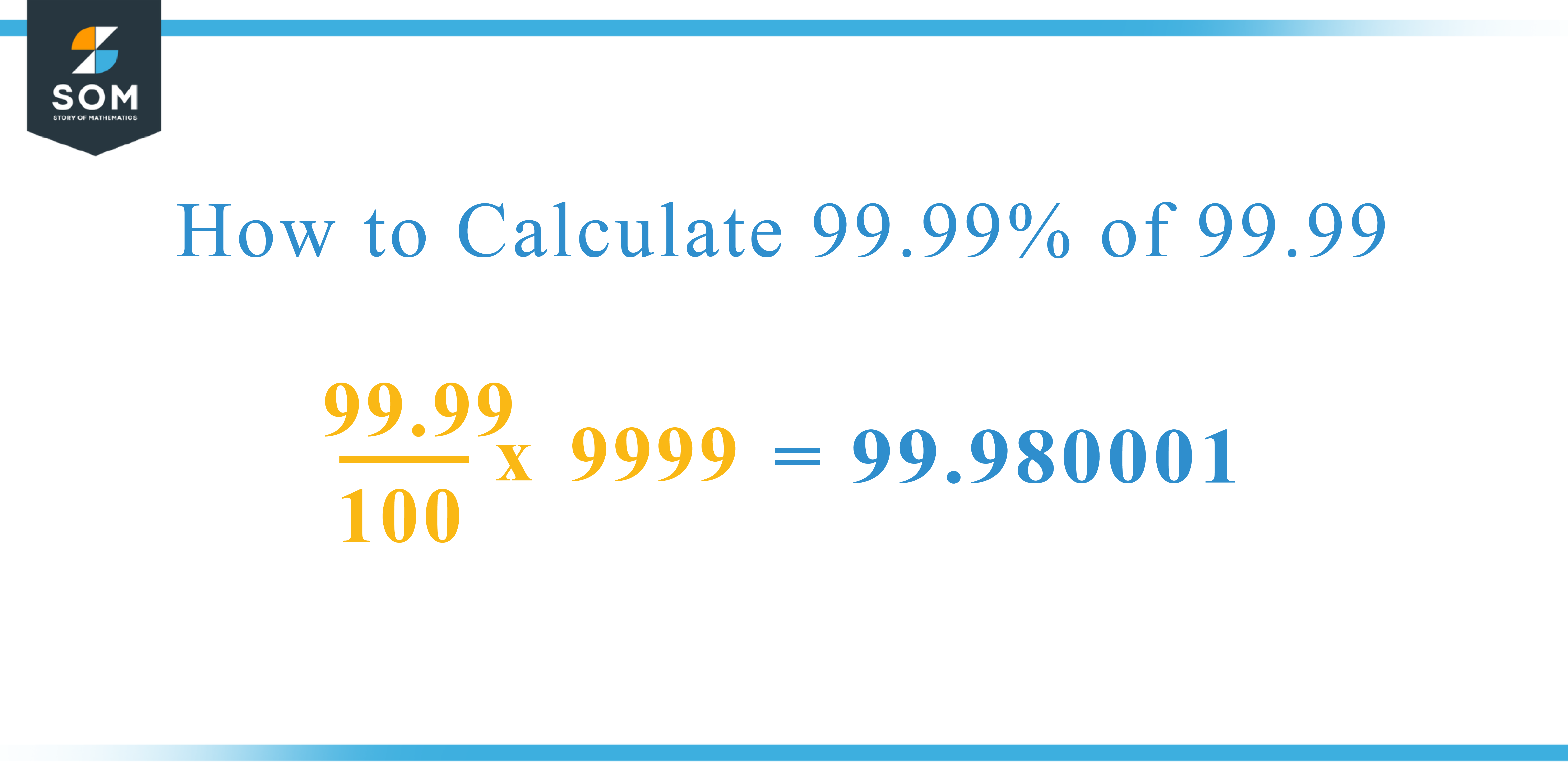 Calculation 99.99 percent of 99.99