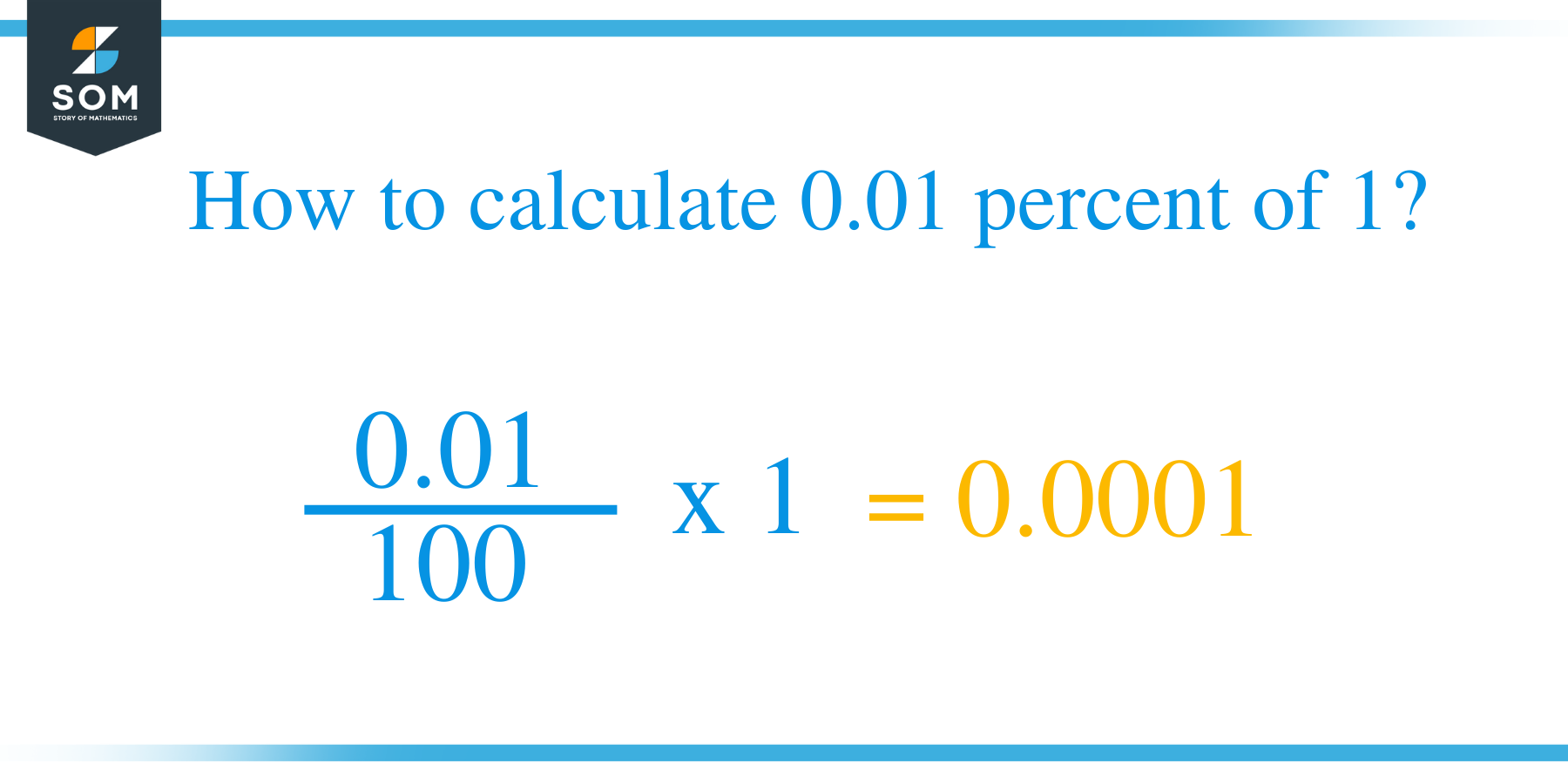 Percent formula 0.01 percent of 1