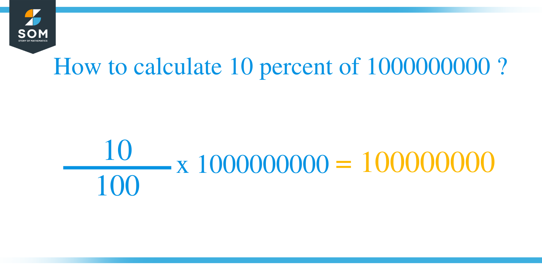 Percent formula 10 percent of 1000000000