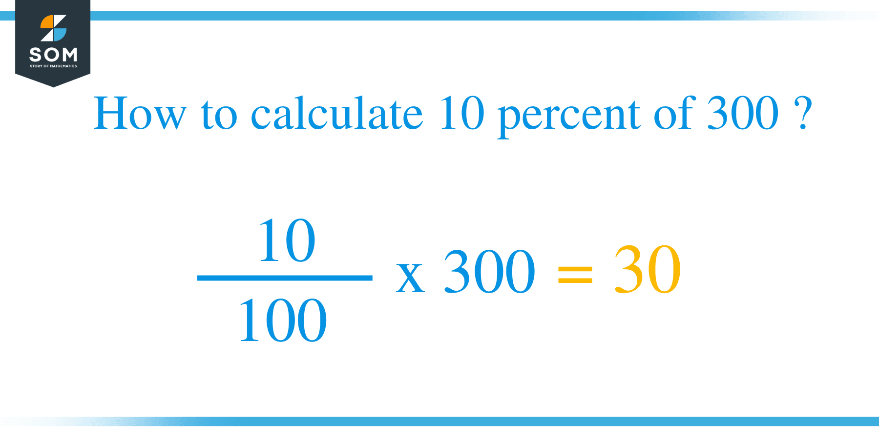 Percent formula 10 percent of 300