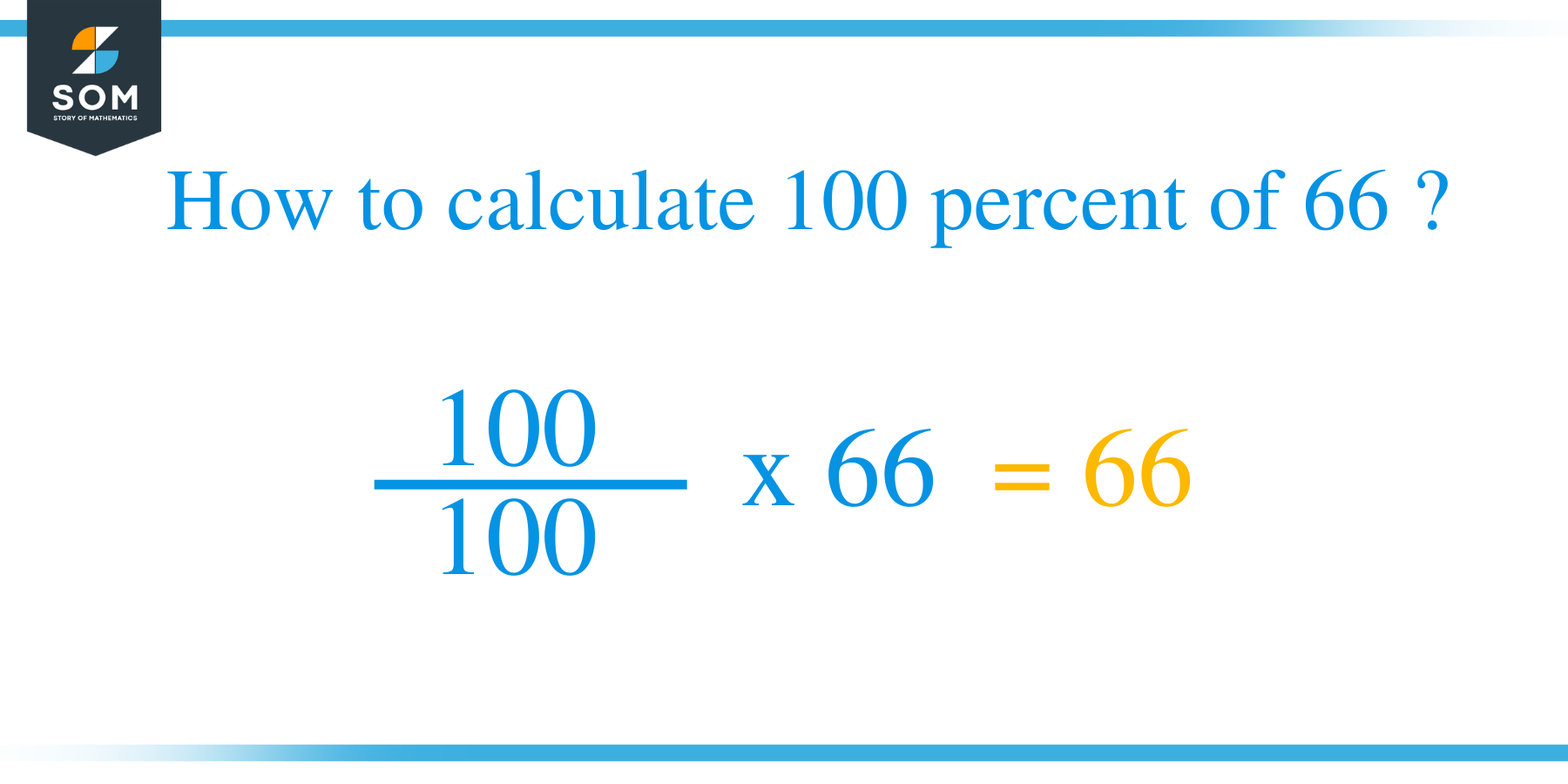 Percent formula 100 percent of 66