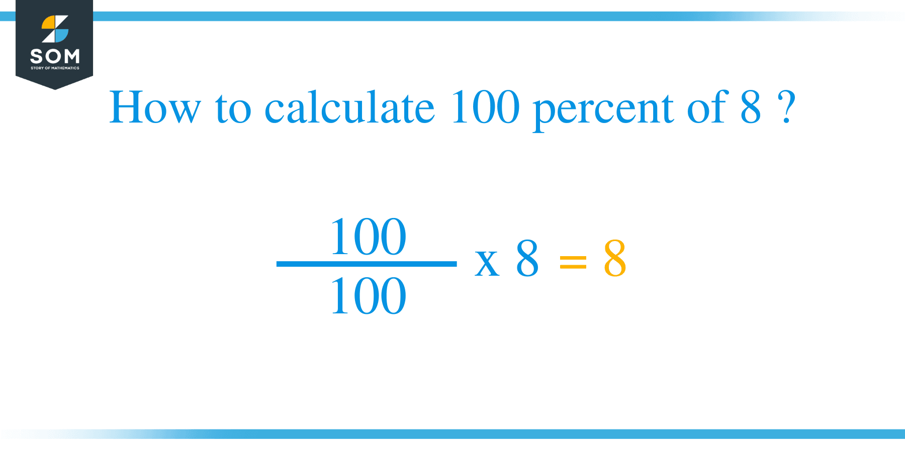 Percent formula 100 percent of 8 1