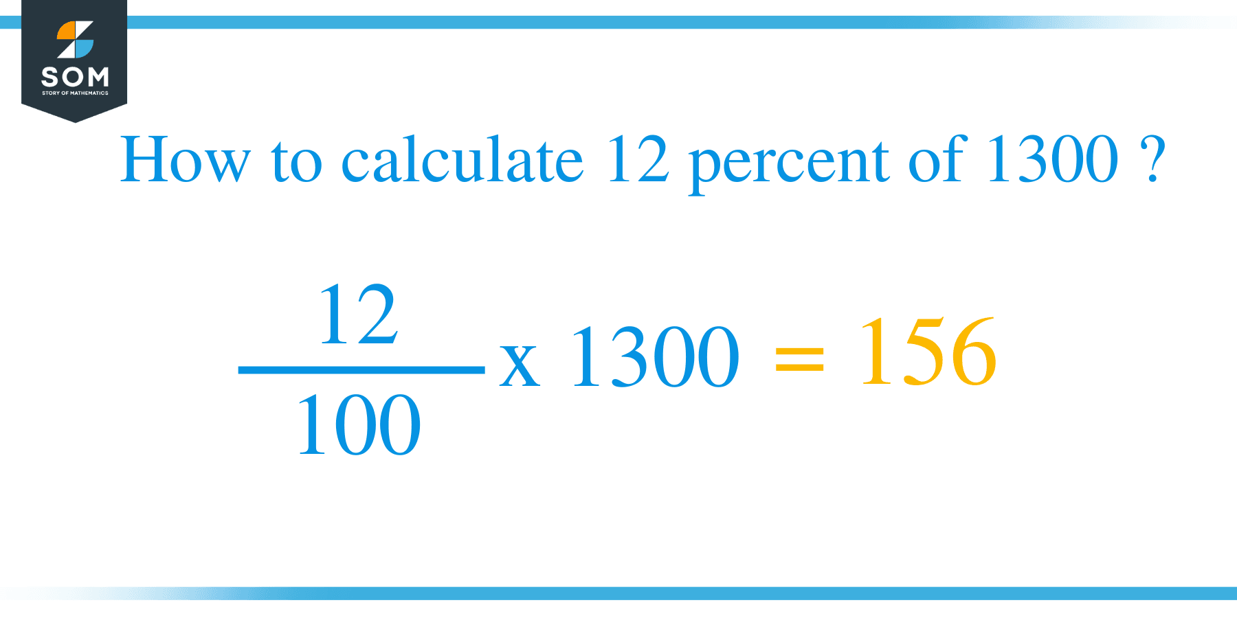 Percent formula 12 percent of 1300