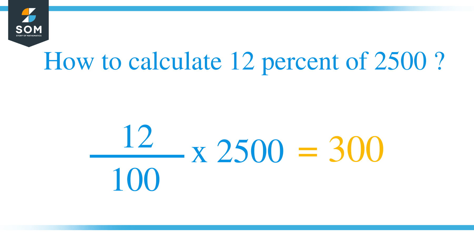 Percent formula 12 percent of 2500