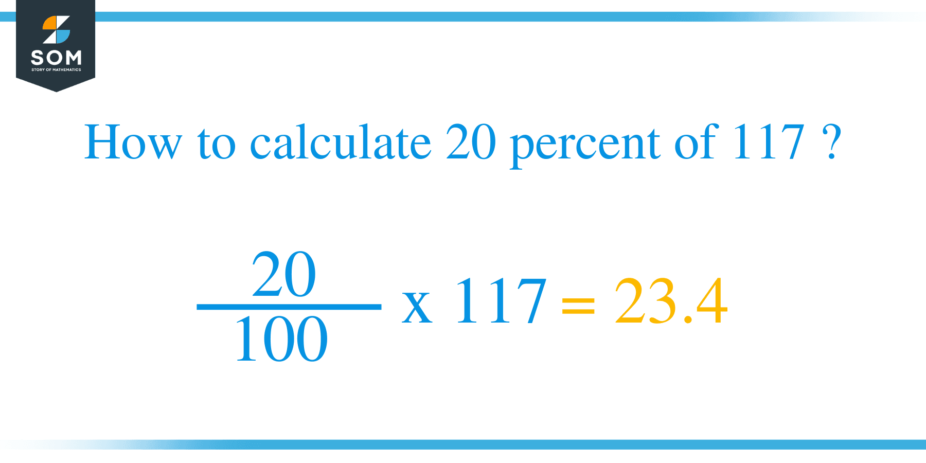 Percent formula 20 percent of 117