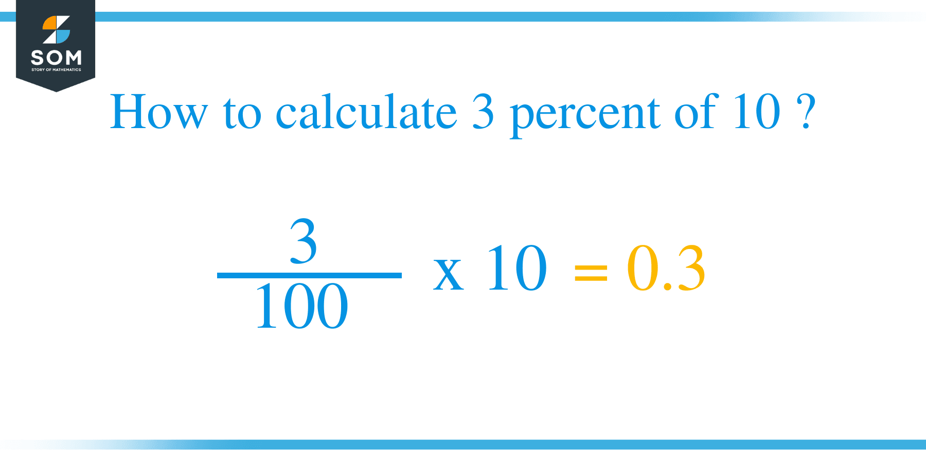 Percent formula 3 percent of 10