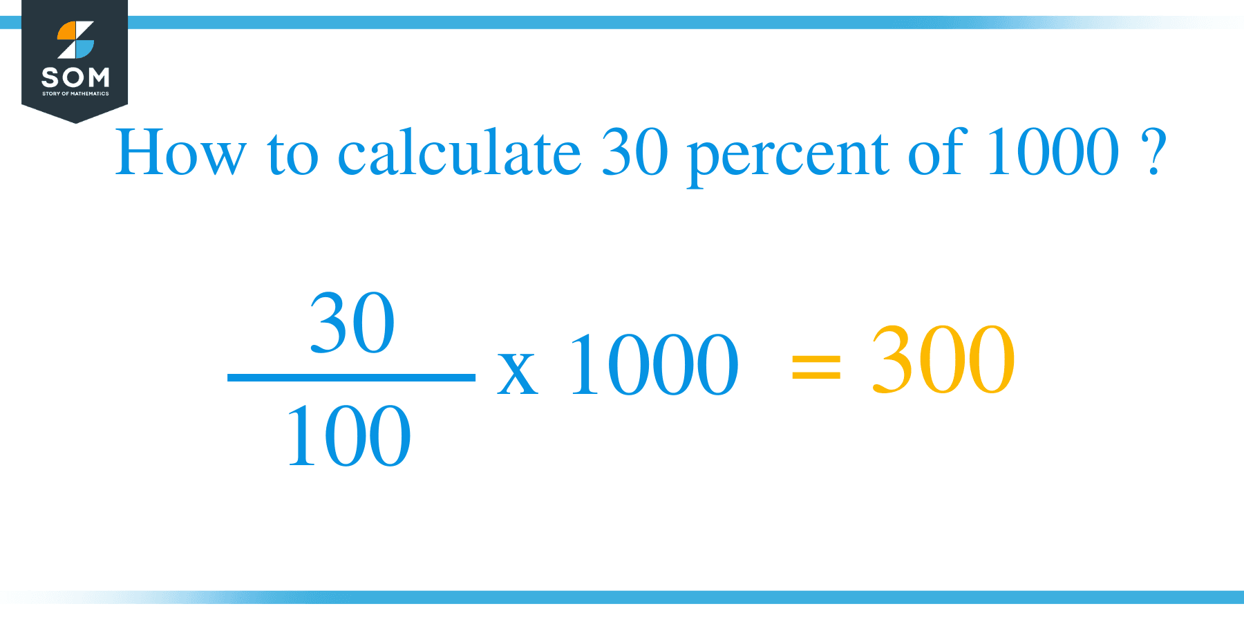 Percent formula 30 percent of 1000