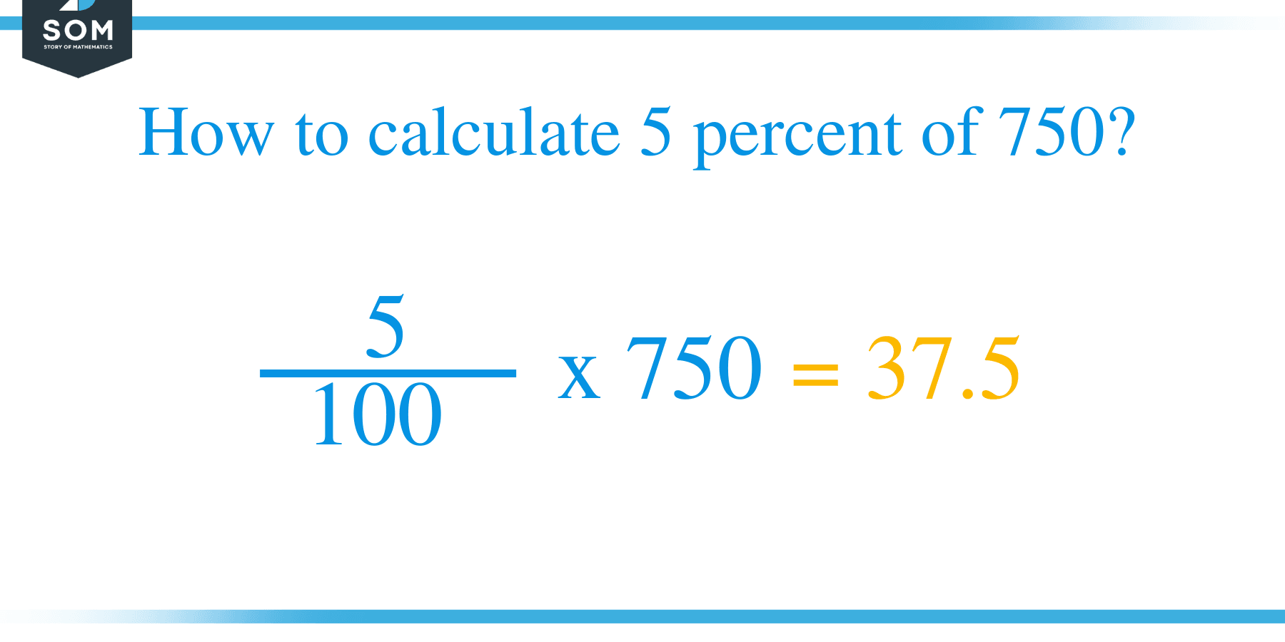 Percent formula 5 percent of 750