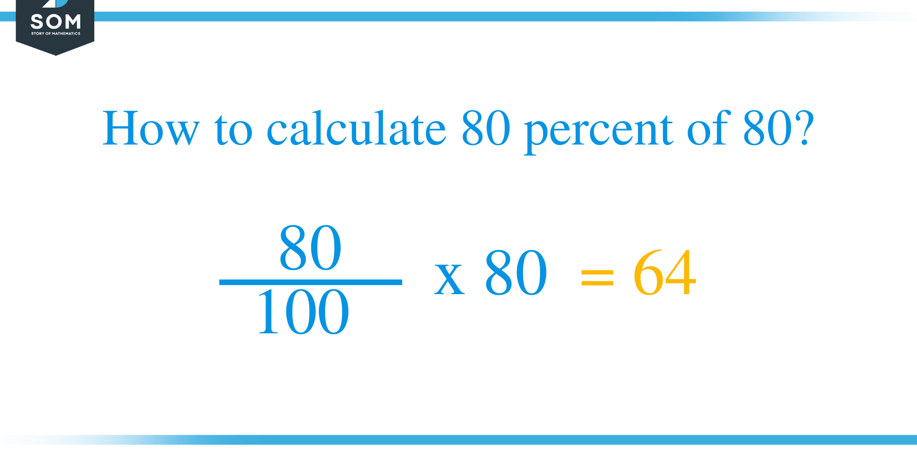 Percent formula 80 percent of 80