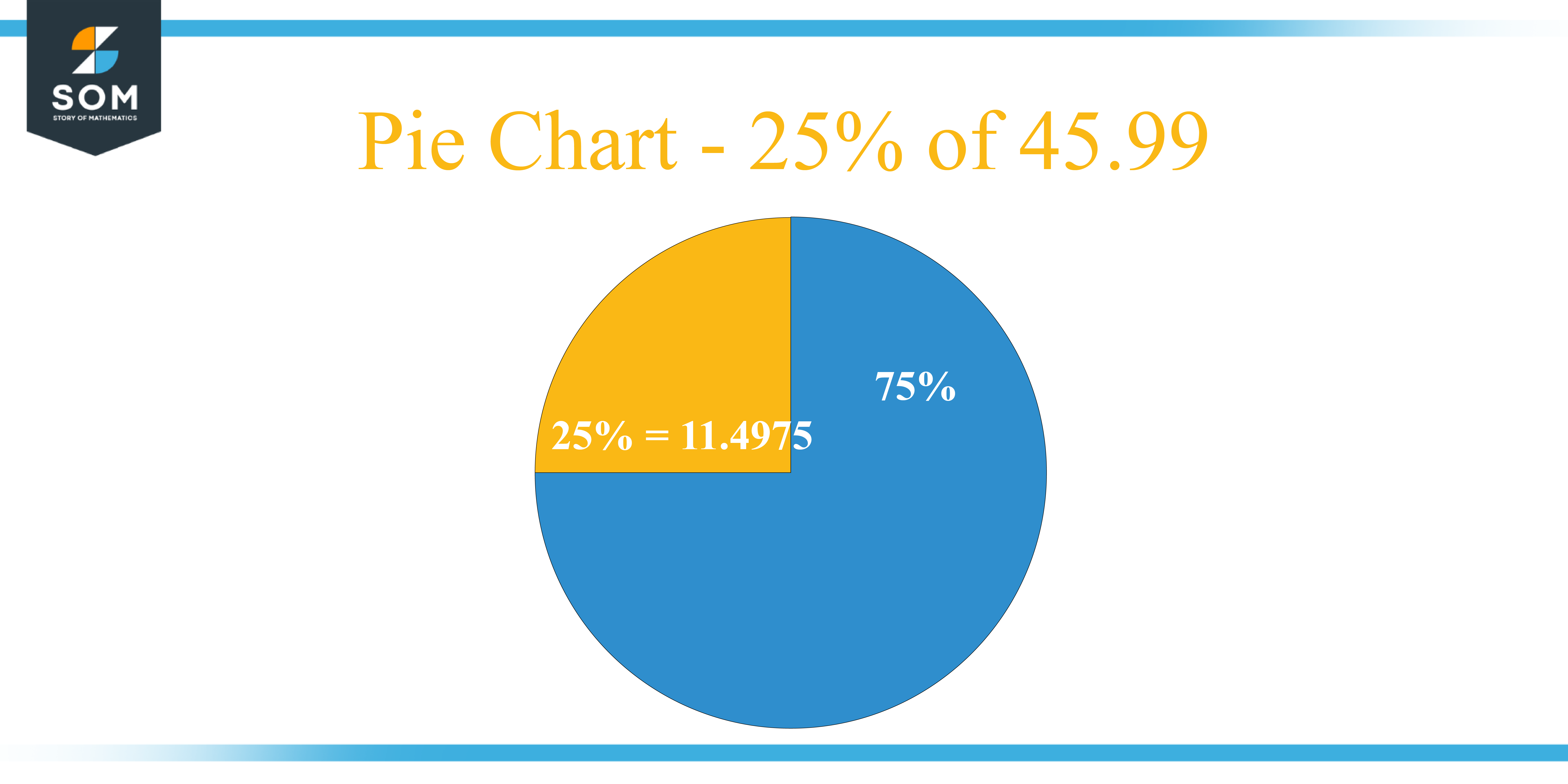 Pie Chart 25 percent of 45.99